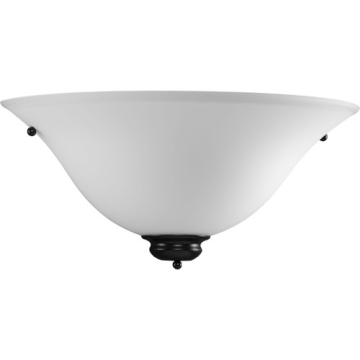 Progress Lighting 1-Light Opal Glass Wall Sconce - 120V - Matte Black
