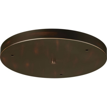 Progress Lighting 15.5" Round Canopy Kit for Up to 3 Pendants - Antique Bronze