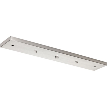 Progress Lighting 24" Linear Canopy Kit for Up to 3 Pendants - Brushed Nickel