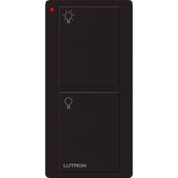Lutron 2-Button Pico Smart Remote - Light Icons - Black