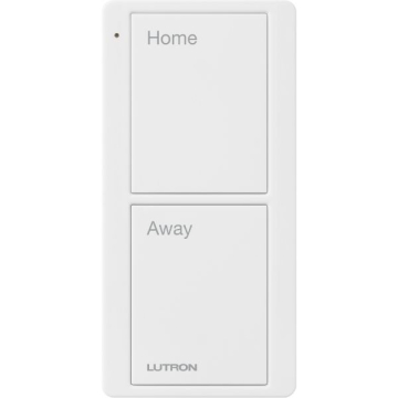 Lutron 2-Button Scene Pico Smart Remote - Pre-engraved Text ("Home/Away") - White