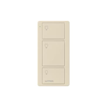 Lutron 3-Button Original Pico Smart Remote - Light Icons - Light Almond