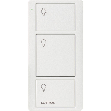 Lutron Original 3-Button Pico Smart Remote - Light Icons - Snow
