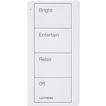 Lutron 4-Button Pico Smart Remote - Scene Keypad - Any Room Text Engraving - Snow