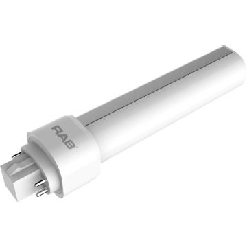 RAB 9W LED PL Lamp - 4-Pin G24q Base - 4000K - 1,000 Lumens - Ballast Compatible