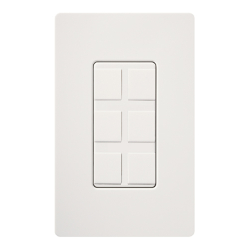 Lutron Multi-Port Frame - Field Customizable - White