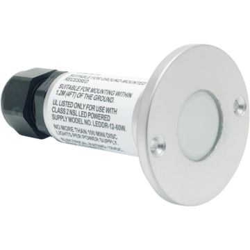 NSL LED Minidisc Light - Amber LED - Aluminum Finish - 12V