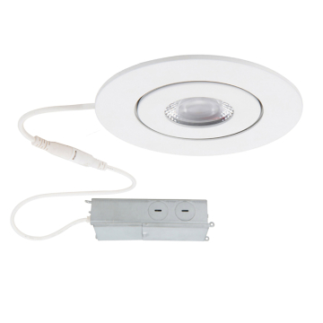 WAC Lighting Lotos 2" Round Gimbal LED Downlight - 500 Lumens - 6W - 3000K - 120-277V - White