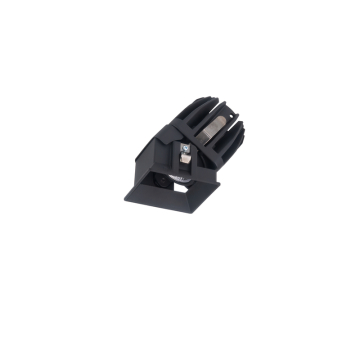 WAC Lighting FQ 2" LED Square Adjustable Shallow Trimless Downlight - 1,110 Lumens - 25W - 2700K - 120-277V - Black