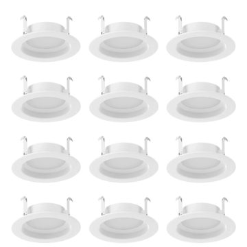 RAB R34 4" LED Retrofit Downlight - Smooth Reflector - CCT Selectable - 120V - White - 12 Pack