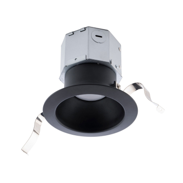 WAC Lighting Pop-in 4" Round Built-in J-Box LED Downlight - 1,080 Lumens - 12W - CCT Selectable - 120-277V - Black