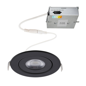 WAC Lighting Lotos 4" Round Gimbal LED Downlight - 725 Lumens - 9W - CCT Selectable - 120-277V - Black