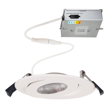 WAC Lighting Lotos 6" Round Gimbal LED Downlight - 1,290 Lumens - 15W - CCT Selectable - 120-277V - White