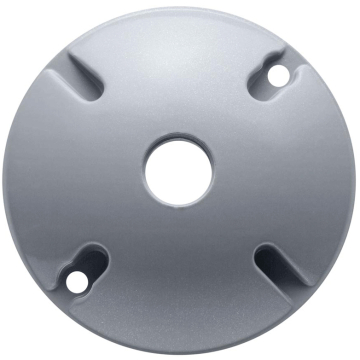 RAB 1 Hole Die Cast 4" Round Cover - Silver Gray