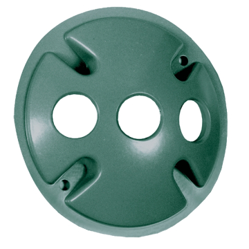 RAB 3 Hole Die Cast 4" Round Cover - Verde Green