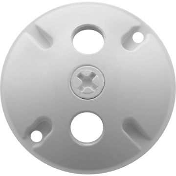 RAB 3 Hole Die Cast 4" Round Cover - White