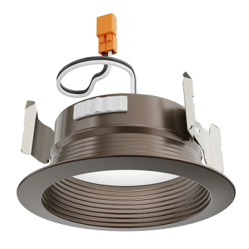 Westgate RDMF4 4" LED Deep Recessed Downlight - Baffle Trim - 800 Lumens - 6 | 7 | 9.5W - CCT Selectable - 120V - Bronze