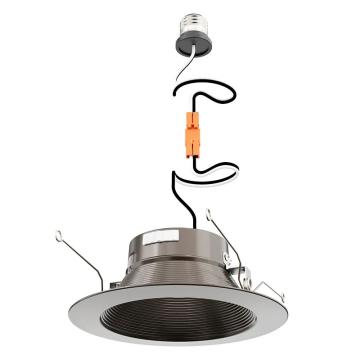 Westgate RDMF6 6" LED Deep Recessed Downlight - Baffle Trim - 1,100 Lumens - 8 | 10 | 13W - CCT Selectable - 120V - Bronze