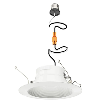 Westgate RDMF6 6" LED Deep Recessed Downlight - Baffle Trim - 1,100 Lumens - 8 | 10 | 13W - CCT Selectable - 120V - White