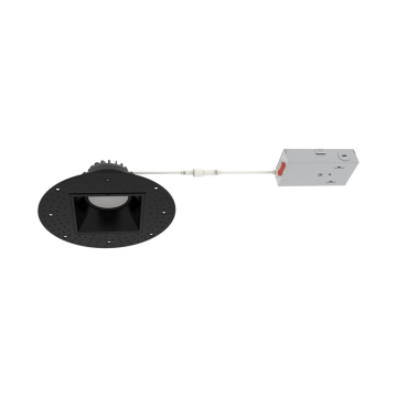 Westgate RDSG4TL 4" LED Square Canless Trimless Recessed Gimbal Downlight - 1,250 Lumens - 15W - CCT Selectable - 120V - Black