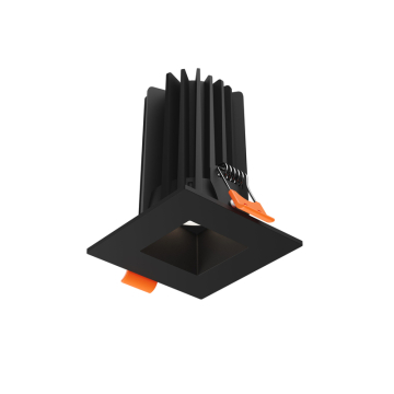 DALS RGR 2" Square High Power Regressed Downlight - 1,200 Lumens - 14W - CCT Selectable - 120-347V - Black
