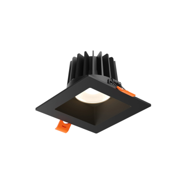 DALS RGR 4" Square Regressed Downlight - 1,180 Lumens - 14W - CCT Selectable + Dim to Warm - 120V - Black