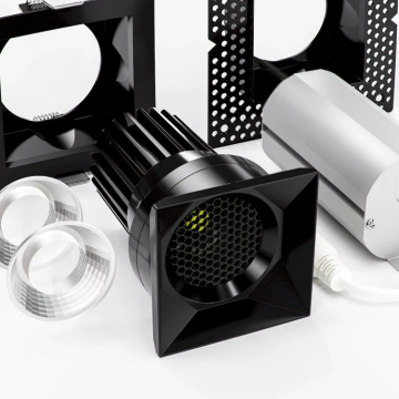 American Lighting Rhyme 3" Square LED Downlight - Honeycomb Louver - 15W - CCT Selectable - Adjustable Optics - 120V - Black