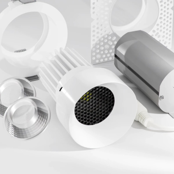 American Lighting Rhyme 3" Round LED Downlight - Honeycomb Louver - 15W - CCT Selectable - Adjustable Optics - 120V - White