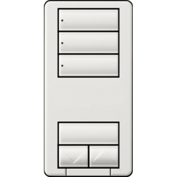 Lutron RadioRA 2 seeTouch Wall-Mount CL Hybrid Keypad - 3 Scene w/ Raise-Lower - Snow