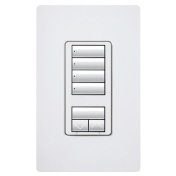 Lutron RadioRA 2 seeTouch Wall-Mount CL Hybrid Keypad - 4 Scene w/ Raise-Lower - Biscuit