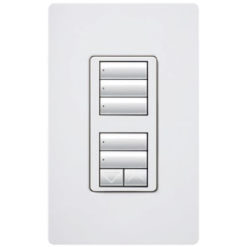 Lutron RadioRA 2 seeTouch Wall-Mount Designer Keypad - Dual Group w/ Raise-Lower - Taupe