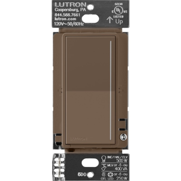 Lutron RadioRA 3 Sunnata PRO LED+ RF Touch Companion Dimmer - Espresso