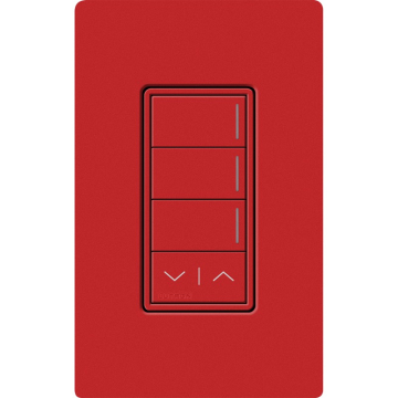 Lutron RadioRA 3 Sunnata Keypad - 3 Button w/ Raise-Lower - Signal Red