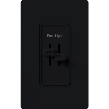 Lutron Skylark Dual Slide-to-Off Fan and Light Control - Black