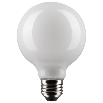 SATCO 6W G25 LED Filament Lamp - White - E26 - 2700K - 500 Lumens - 120V - 2-Pack