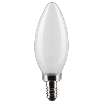 SATCO 4W B11 LED Filament Lamp - Frosted - E12 - 3000K - 350 Lumens - 120V - 4-Pack