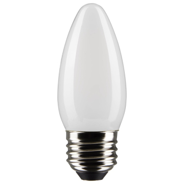 SATCO 4W B11 LED Filament Lamp - Frosted - E26 - 2700K - 350 Lumens - 120V - 2-Pack