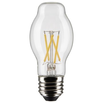 SATCO 5W BT15 LED Filament Lamp - Clear - E26 - 4000K - 450 Lumens - 120V