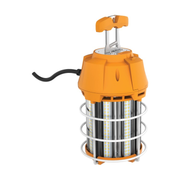 SATCO|NUVO 100W LED Hi-Lumen Temporary Hi-Bay - Caged Lamp - 5000K - Integrated Cord / Plug & Hook - 120V