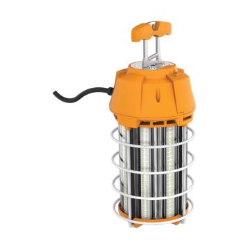 SATCO|NUVO 150W LED Hi-Lumen Temporary Hi-Bay - Caged Lamp - 5000K - Integrated Cord / Plug & Hook - 120V