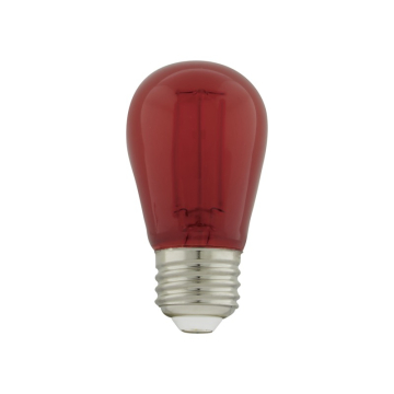 SATCO 1W S14 LED String Light Lamp - Red Glass - E26 Base - 120V - Non-Dimmable - 4-Pack