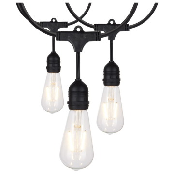 SATCO|NUVO 24' Indoor/Outdoor LED String Light - ST19 Lamps Included - 2200K - 120V