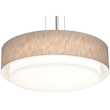 AFX Sanibel 32" Pendant - 120V - Satin Nickel / Jute