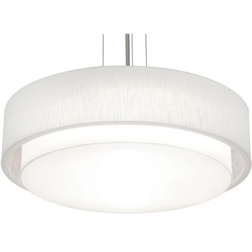 AFX Sanibel 32" Pendant - 120V - Satin Nickel / Linen White