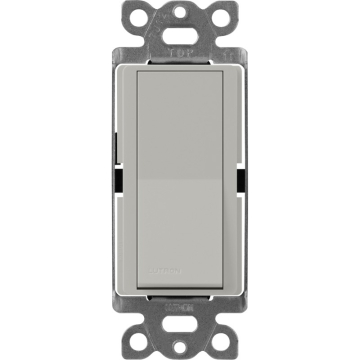 Lutron Claro Single-Pole Switch - 15A - Pebble