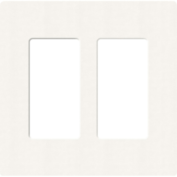 Lutron Claro Screwless Designer Wallplate - 2 Gang - Brilliant White