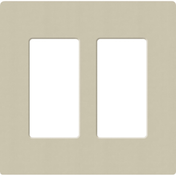 Lutron Claro Screwless Designer Wallplate - 2 Gang - Clay