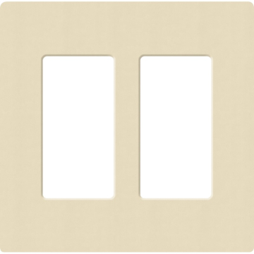 Lutron Claro Screwless Designer Wallplate - 2 Gang - Sand