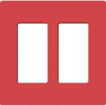 Lutron Claro Screwless Designer Wallplate - 2 Gang - Signal Red