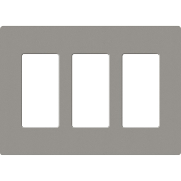 Lutron Claro Screwless Designer Wallplate - 3 Gang - Cobblestone